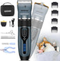 Pet Grooming Clippers Kit – Quiet Cordless Rechargeable Trimmer & Paw Shaver for Dogs & Cats