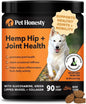Pet Honesty Senior Hemp Hip & Joint Supplement for Dogs Mobility Chews 90 Ct