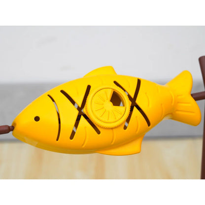 Interactive Cat Treat Dispenser & Slow Feeder – Grilled Fish Puzzle Toy