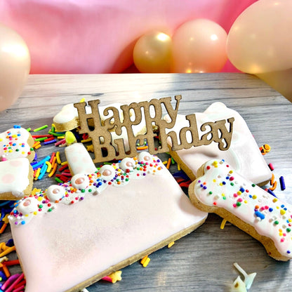 “CAKE & CANDLE™” Gift Set — Certified Lookie-a-Tookie™ Canine Cookies, Birthday Dog Treat Gift 🎂🐾