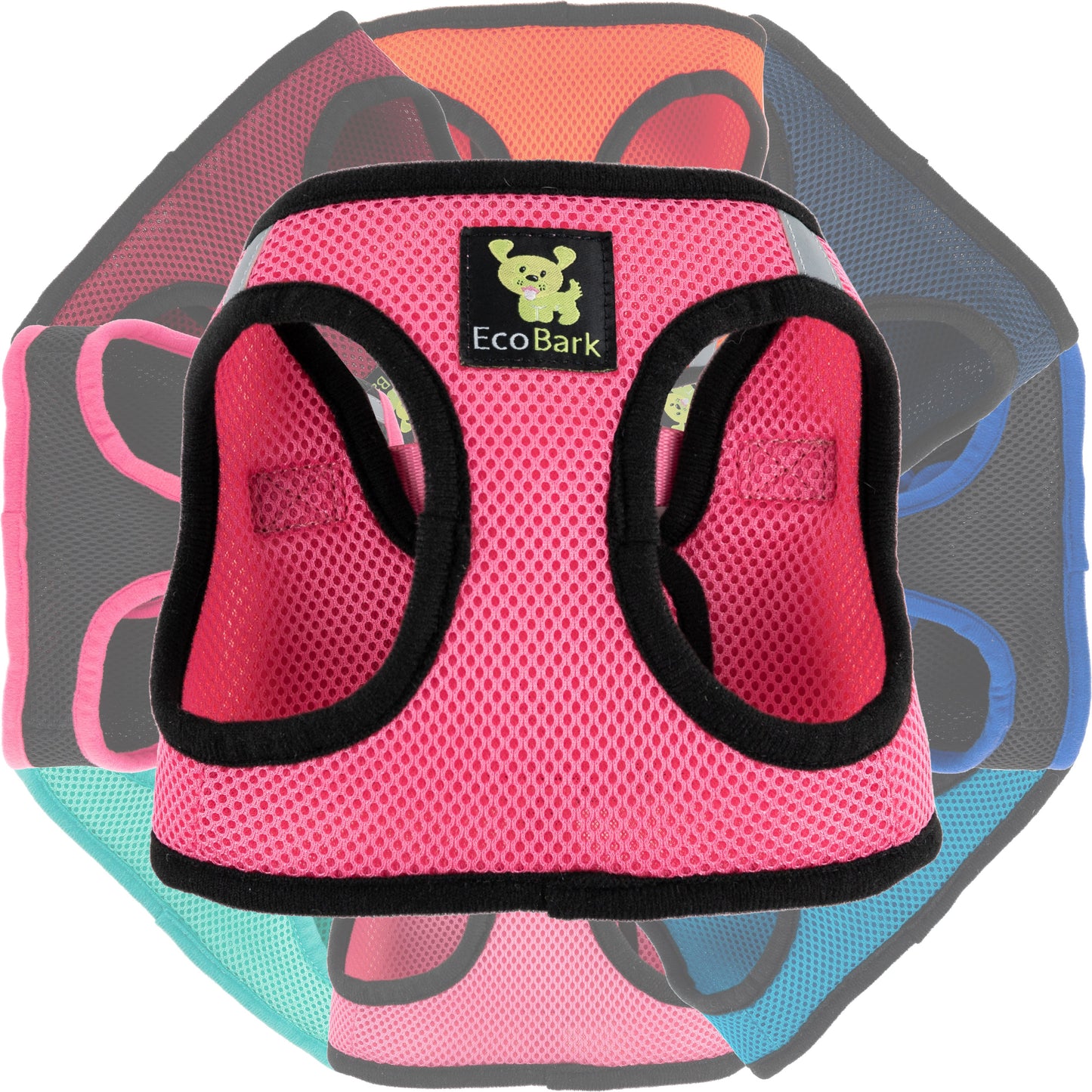 EcoBark Step In Dog Harness - XXXS to Medium Breeds- Reflective Soft Mesh Harness for Teacup, Small Dogs and Puppies / Bubblegum Pink