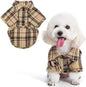 Plaid Dog Polo Shirt Soft Pet Outfit for Small & Medium Dogs and Cats