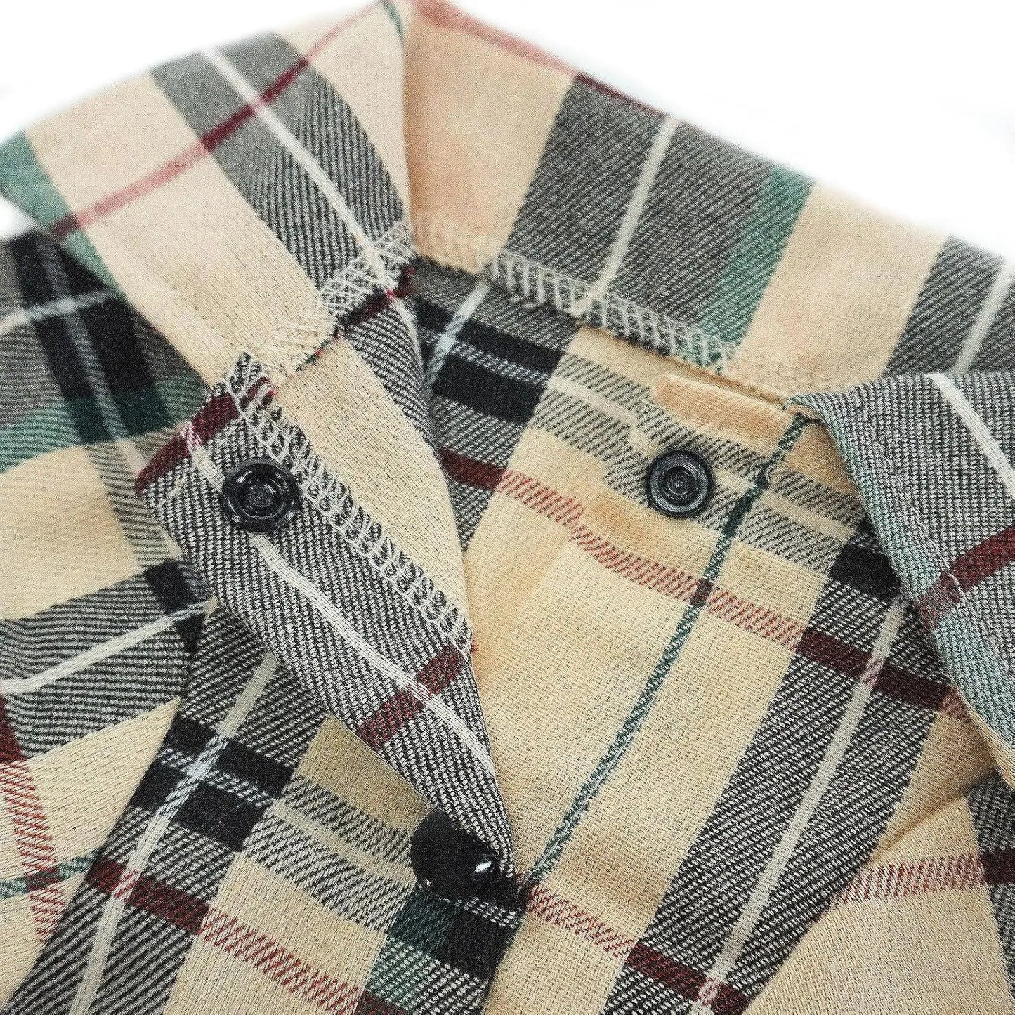 Plaid Dog Polo Shirt Soft Pet Outfit for Small & Medium Dogs and Cats