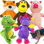 Plush Squeaky Dog Toys 5-Pack Corduroy Set for Medium & Large Dogs