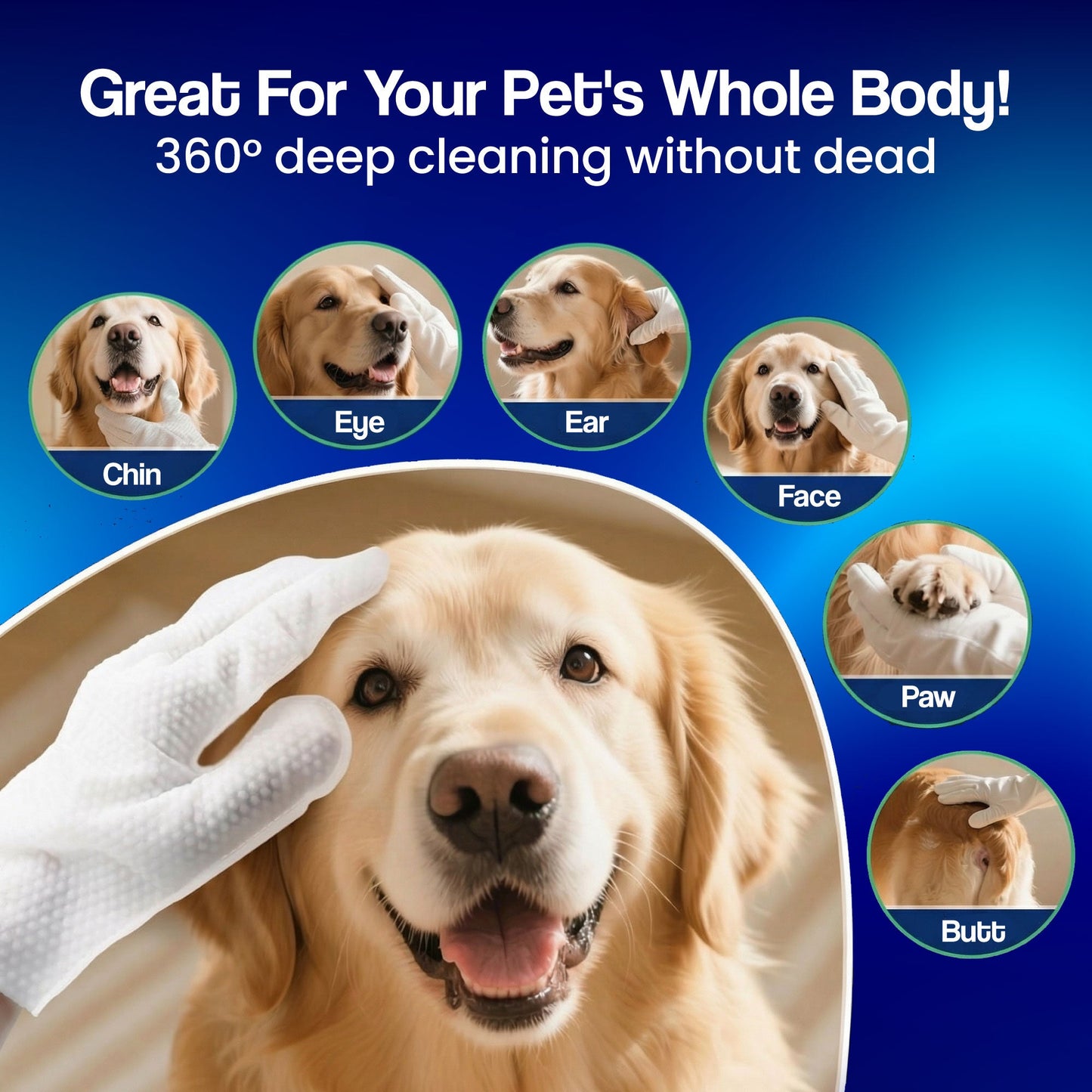 Glove & Go! Glove Grooming Wipes for Dogs & Cats (20 Count)
