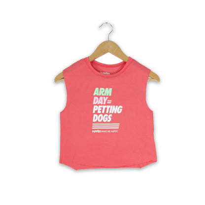 Arm Day = Petting Dogs Crop Top | Gift for Active Dog Moms | Made in USA