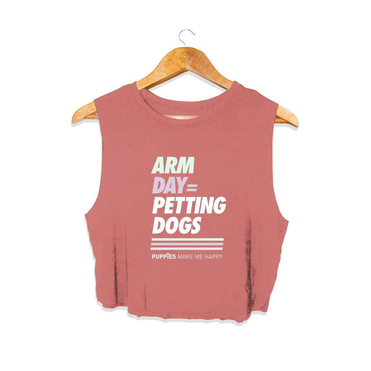 Arm Day = Petting Dogs Crop Top | Gift for Active Dog Moms | Made in USA