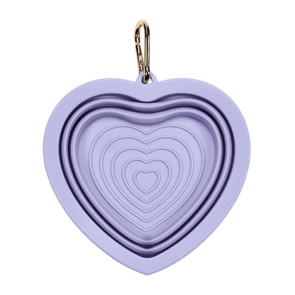 Lavender Heart Collapsible Bowl