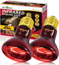 75W Reptile Heat Lamp Bulb 2PCS UVA Daylight & Infrared Night Basking E26