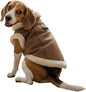 Retro Aviator Dog Jacket Faux Leather Sherpa Coat XS-3XL Winter