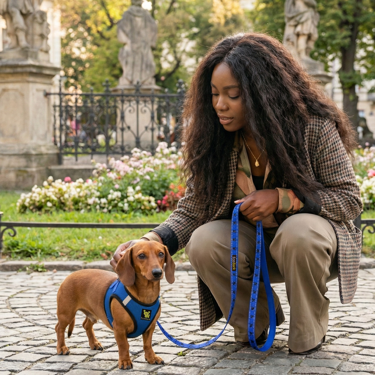 EcoBark Step In Dog Harness - XXXS to Medium Breeds- Reflective Soft Mesh Harness for Teacup, Small Dogs and Puppies / Royal Blue