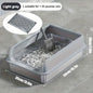 KEMORELA Stainless Steel Cat Litter Box with Lid | Enclosed High-Sided