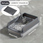 KEMORELA Stainless Steel Cat Litter Box with Lid | Enclosed High-Sided