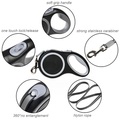 Dog Strong Retractable Leash 16ft & 26ft | Heavy Duty Dog Leash for Large & Small Dogs