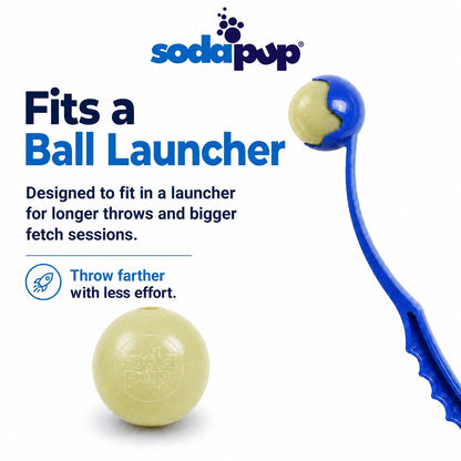 Glitter Ball 3-Pack Dog Toy | Soft PUP-X Rubber Floating Fetch Ball with Treat Dispenser | USA Made