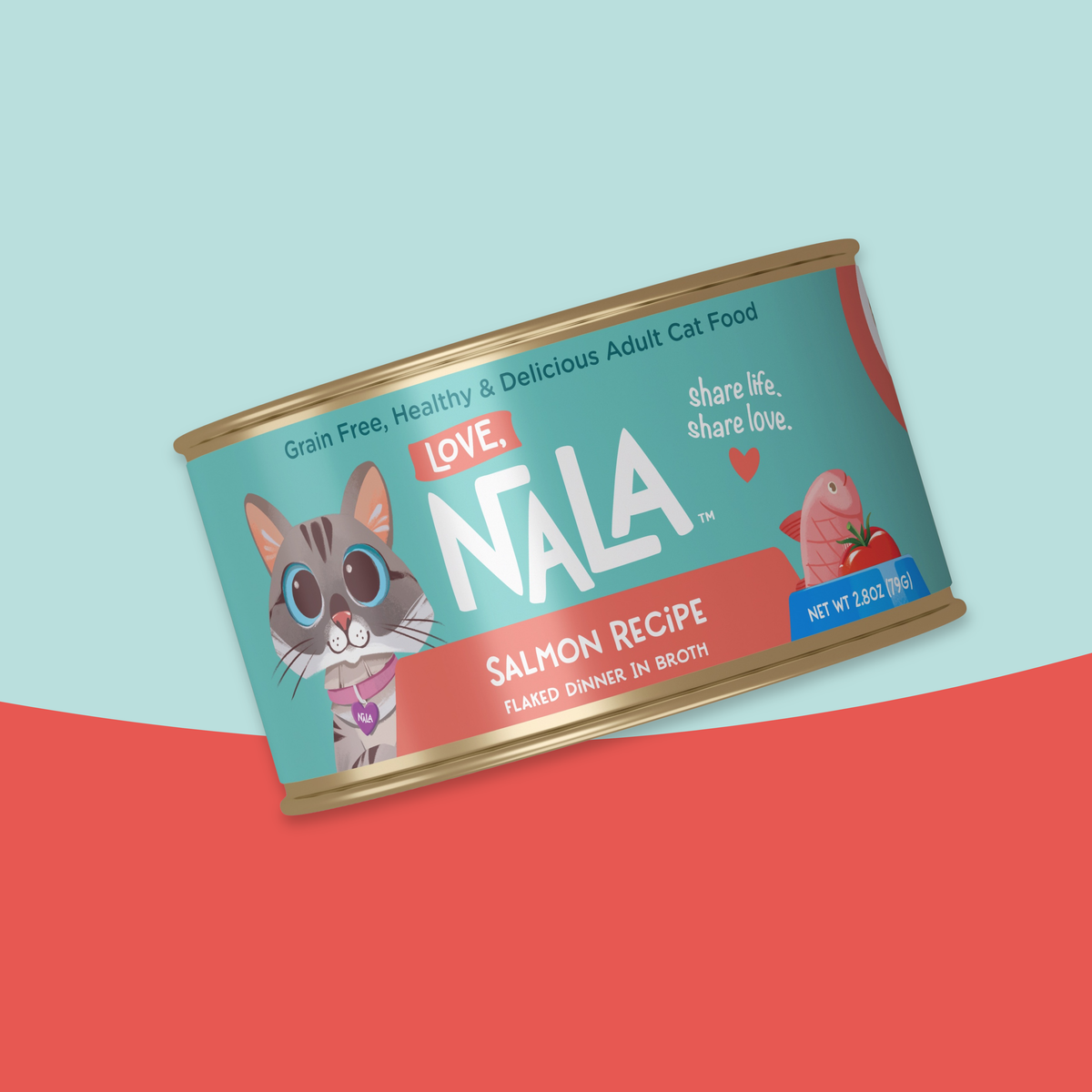 Salmon Flaked Dinner In Broth Adult Cat Food, 2.8-oz