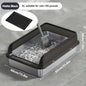 KEMORELA Stainless Steel Cat Litter Box with Lid | Enclosed High-Sided