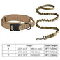 Heavy-Duty Military Tactical Dog Collar & Leash Set | Adjustable Training Collar for All Dogs