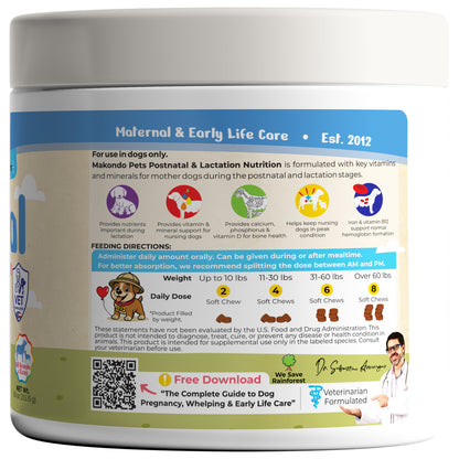 Dog Postnatal & Lactation Nutrition | 120 Soft Chews