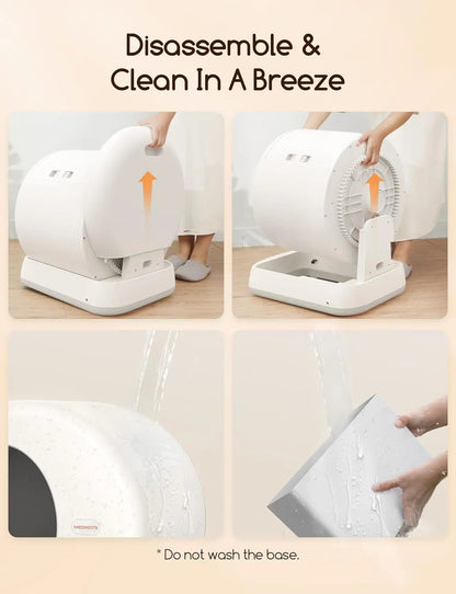 Smart Self-Cleaning Cat Litter Box App Control Odor Removal Large Multi Cat
