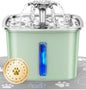 Stainless Steel Cat Water Fountain 95oz with 5-Stage Filtration & LED