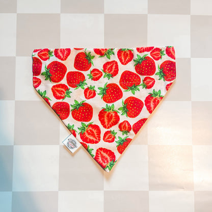 Strawberry Picnic Spring Reversible Bandana