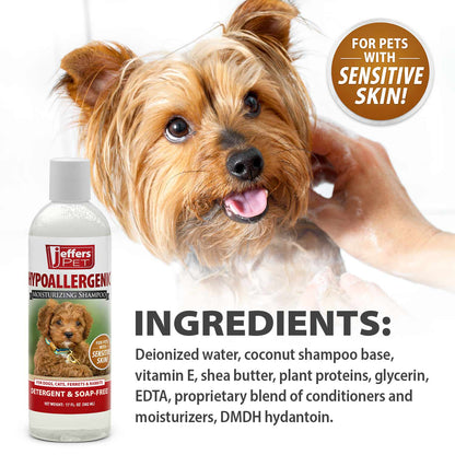 Jeffers Hypoallergenic Moisturizing Pet Shampoo for Sensitive Skin