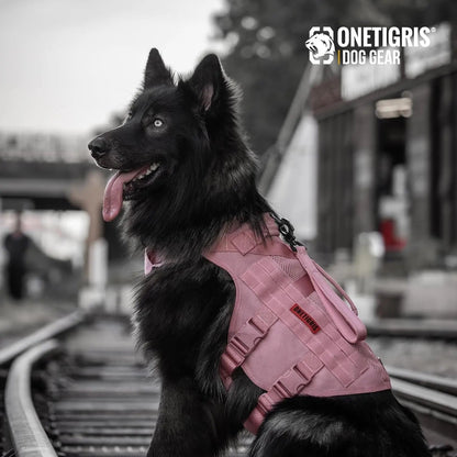 Tactical No-Pull Dog Harness – Mesh Military Vest with Handles for S -XL Dogs