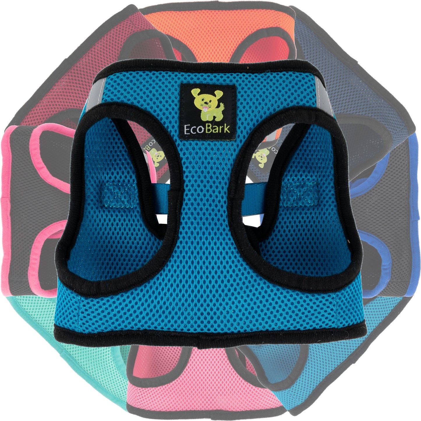 EcoBark Step In Dog Harness - XXXS to Medium Breeds- Reflective Soft Mesh Harness for Teacup, Small Dogs and Puppies / Teal