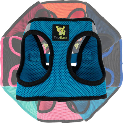 EcoBark Step In Dog Harness - XXXS to Medium Breeds- Reflective Soft Mesh Harness for Teacup, Small Dogs and Puppies / Teal