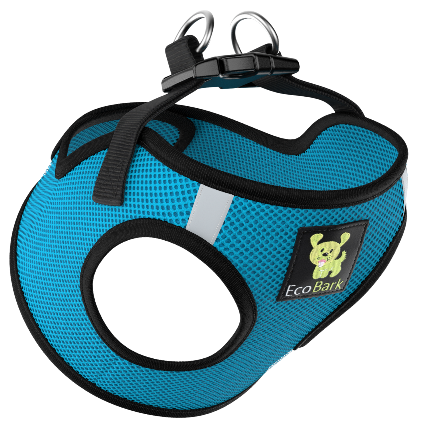 EcoBark Step In Dog Harness - XXXS to Medium Breeds- Reflective Soft Mesh Harness for Teacup, Small Dogs and Puppies / Teal
