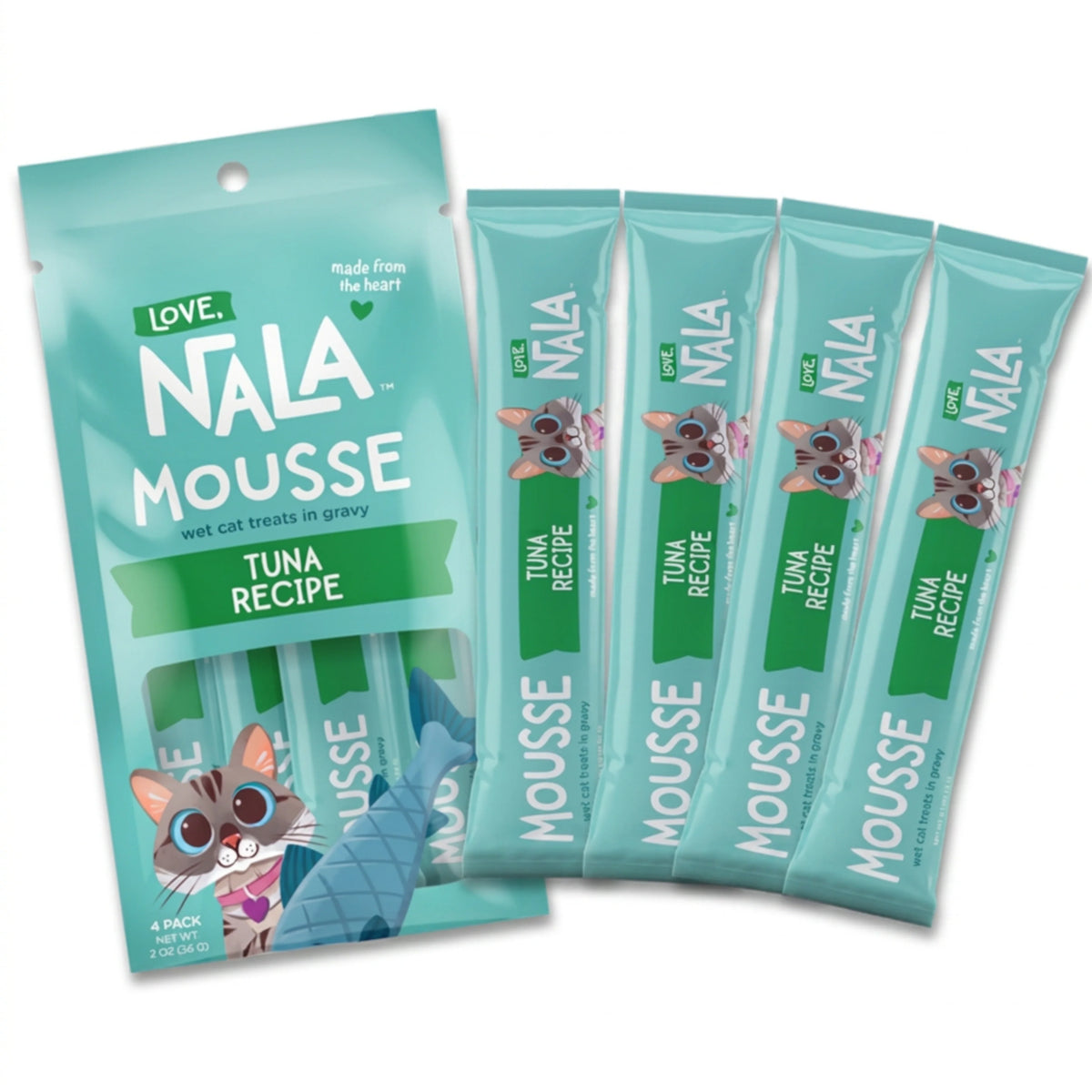 Tuna Recipe Cat Treats, Pack of 4