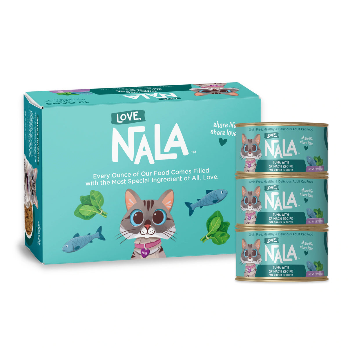 Tuna With Spinach Recipe Paté Dinner In Broth Adult Cat Food, 2.8-oz