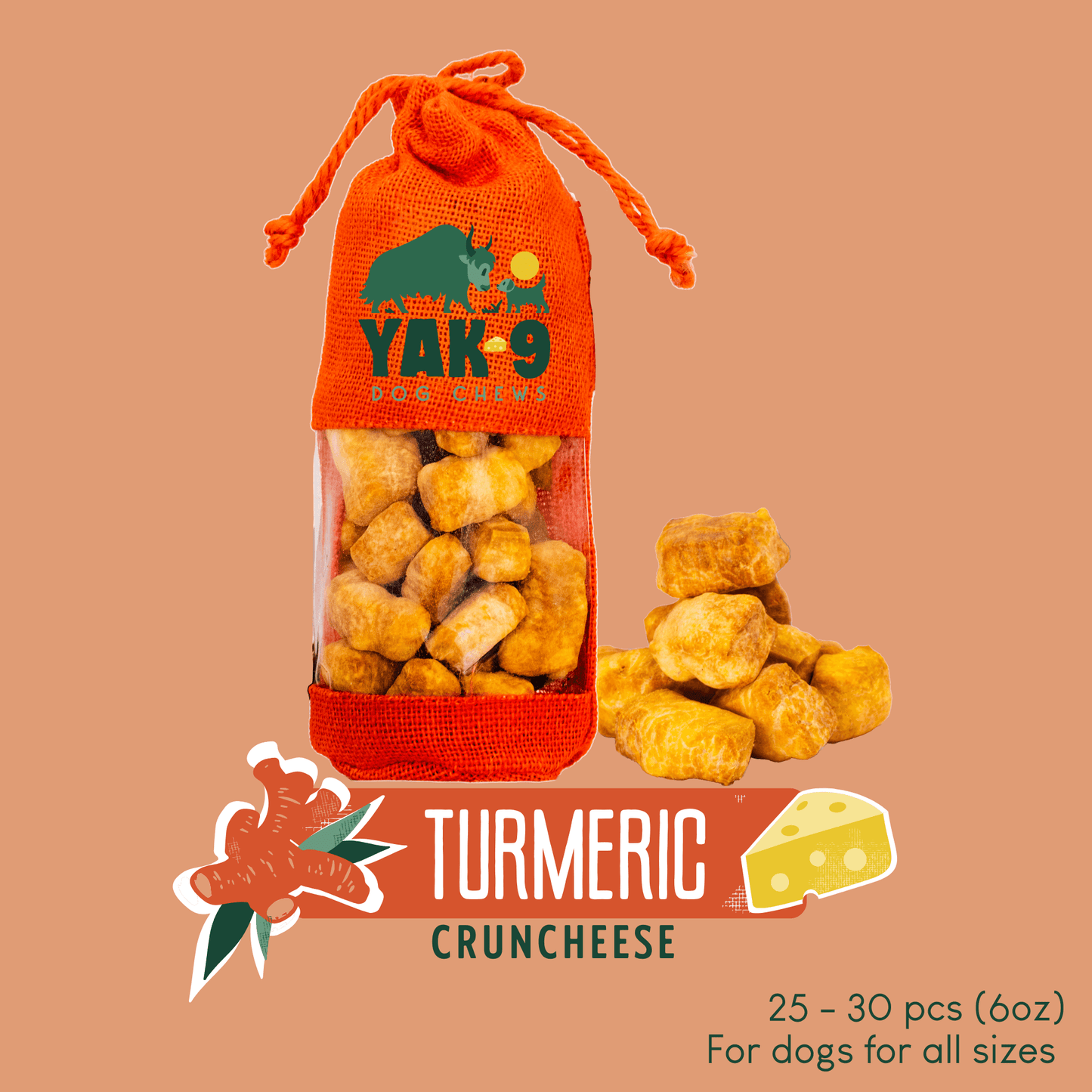 CrunCheese Yak Cheese Treats for Dogs - 6 oz