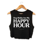 Dog Walks Are My Happy Hour Crop Top | Gift for Dog Lovers Made in USA
