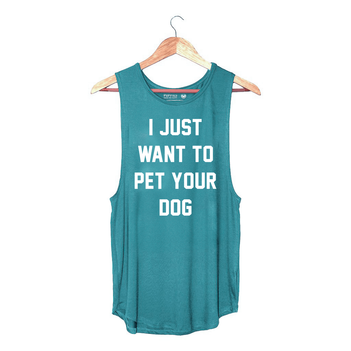 I Just Want to Pet Your Dog Women's Sleeveless Tank | Gift for Dog Moms | Made in USA