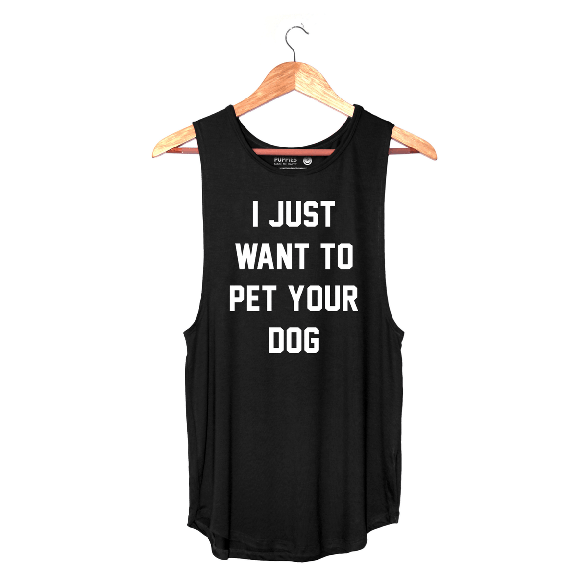 I Just Want to Pet Your Dog Women's Sleeveless Tank | Gift for Dog Moms | Made in USA
