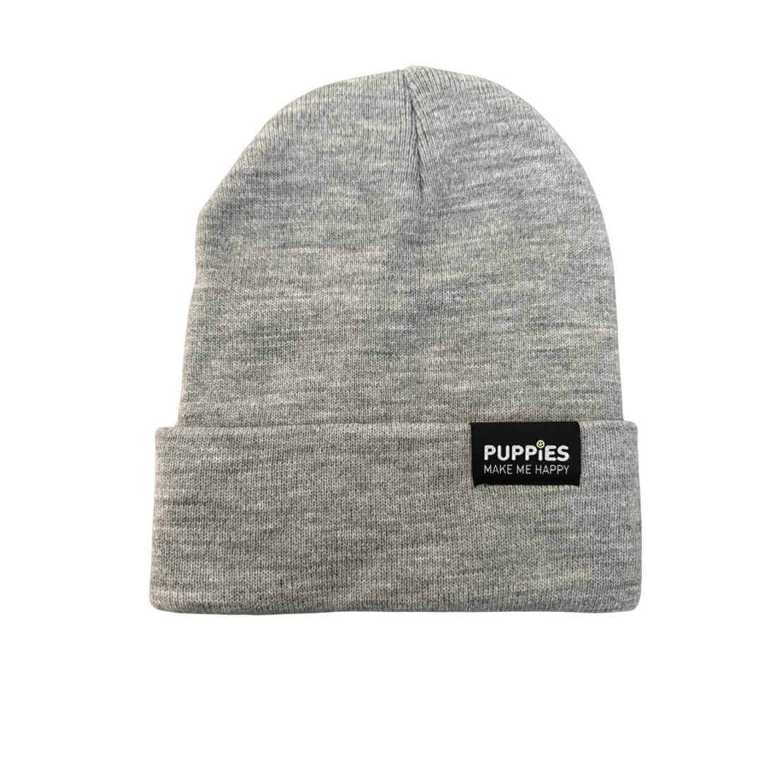 Puppies Make Me Happy Hipster Beanie | Gift for Dog Lovers | 5 Colors