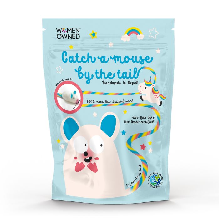 Catch a Mouse by the Tail - Wool Cat Toy