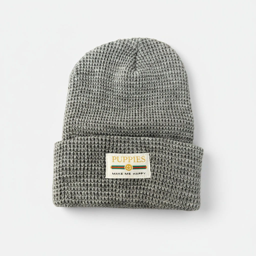 Pup Lux Gold Label Waffle Beanie | Best Gift for Dog Lovers | 10 Colors