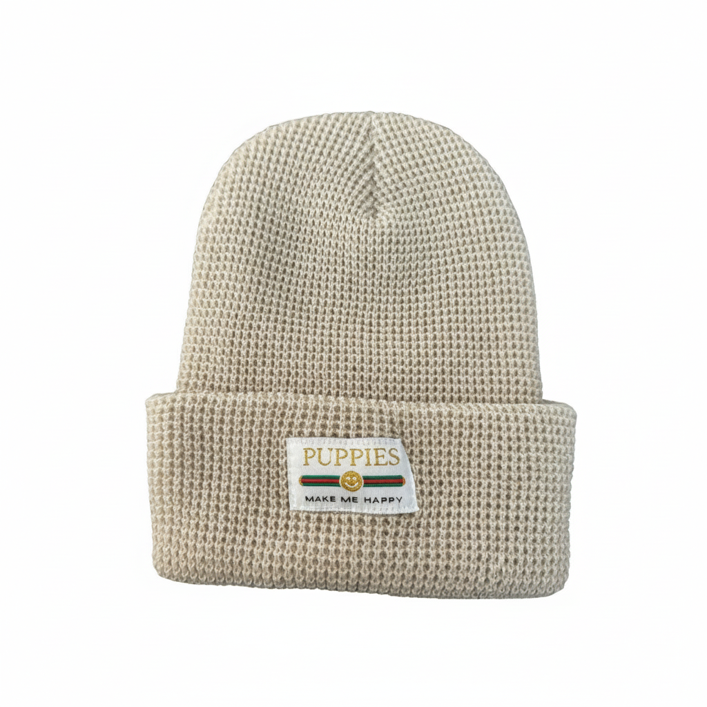 Pup Lux Gold Label Waffle Beanie | Best Gift for Dog Lovers | 10 Colors
