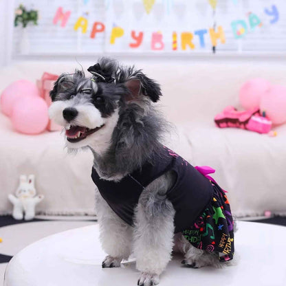 Velvet Dog Birthday and Holiday Dress  For Small Dogs Puppy Holiday Skirt XXS–L