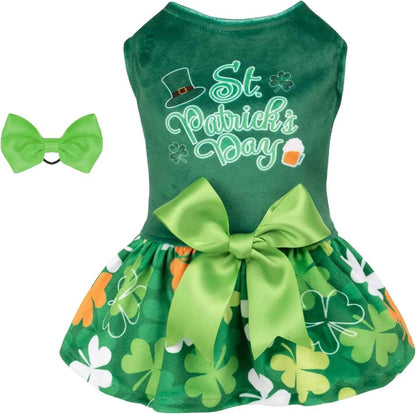 Velvet Dog Birthday and Holiday Dress  For Small Dogs Puppy Holiday Skirt XXS–L