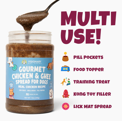 Chicken & Ghee Dog Meat Spread – High-Protein, Low-Carb Keto Treat | 12oz Jar