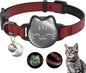 Waterproof Reflective AirTag Cat Collar, Breakaway Safety GPS Holder for Cats