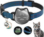 Waterproof Reflective AirTag Cat Collar, Breakaway Safety GPS Holder for Cats