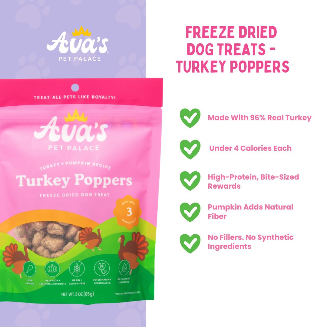 Freeze Dried Dog Treats - Turkey Poppers