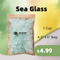 1 Cup Sea Glass for Aquarium and Glass Terrarium