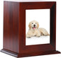 Wooden Pet Memorial Urn with Photo Frame Keepsake Box for Dogs & Cats