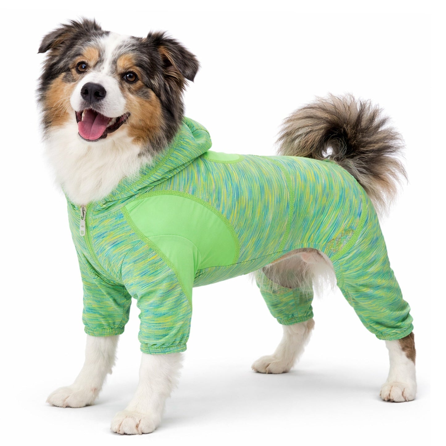 Pet Life ® Active 'Downward Dog' 4-Way-Stretch Fitness Yoga Dog Tracksuit Hoodie